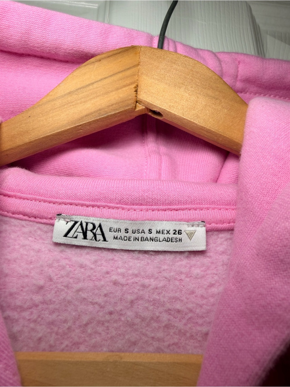 Zara Bubblegum Pink Cropped‎ Zip Hoodie Small Soft Girl Y2K Athleisure - Picture 2 of 13